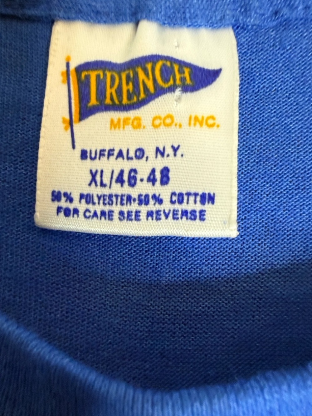 Vtg 90s Chicago Cubs Shirt Single Stitch Trench Mfg Co BIG Logo XL